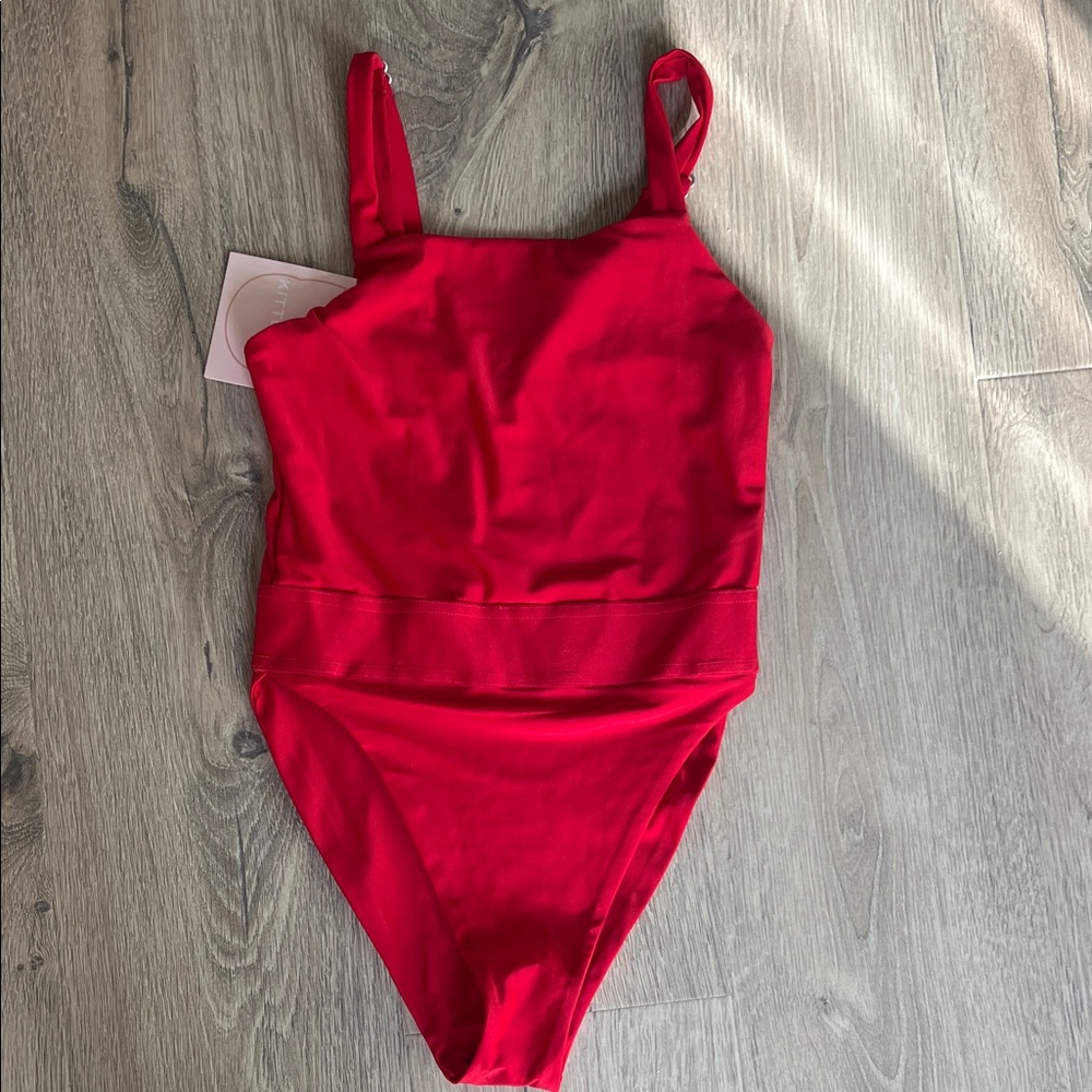 Kittenish  Red One-Piece Swimsuit